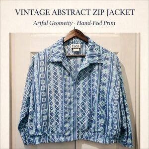 ✨ Teddi Vintage Abstract Zip-Up Jacket | Made in Mexico | XL ✨